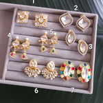 Polki stud earrings collection