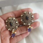 Victorian polki stud earrings