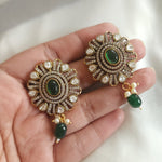 Victorian polki stud earrings