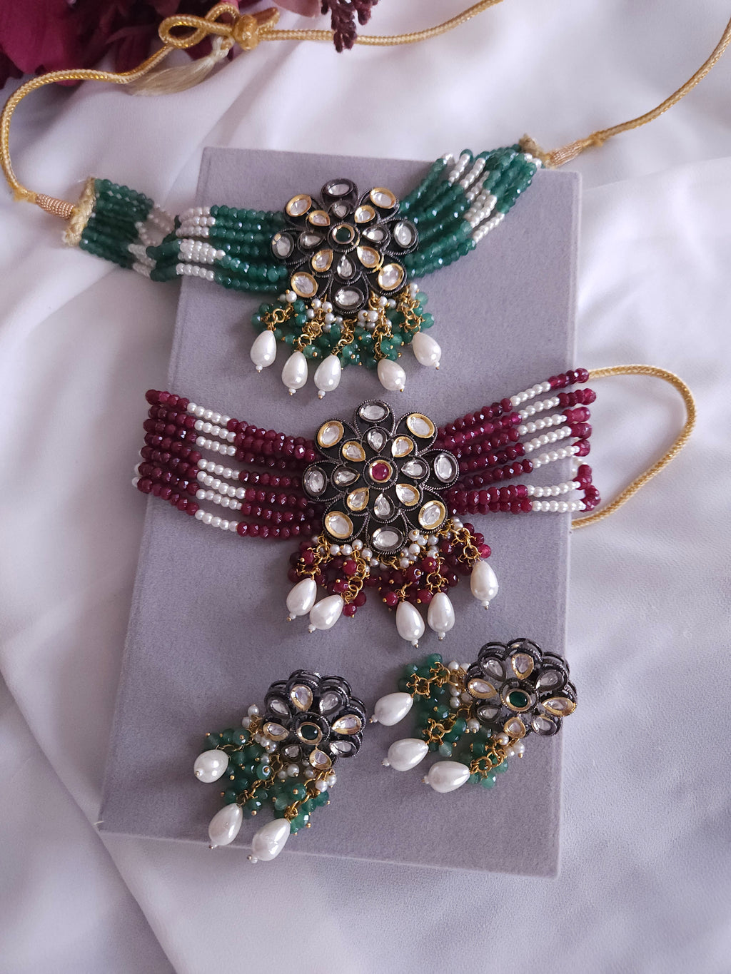 Rachana kundan choker necklace set