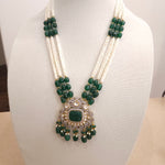 Aadhira polki dualtone long Necklace set