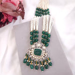 Aadhira polki dualtone long Necklace set