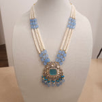 Aadhira polki dualtone long Necklace set