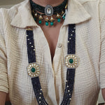 Handmade beaded layered bead necklace