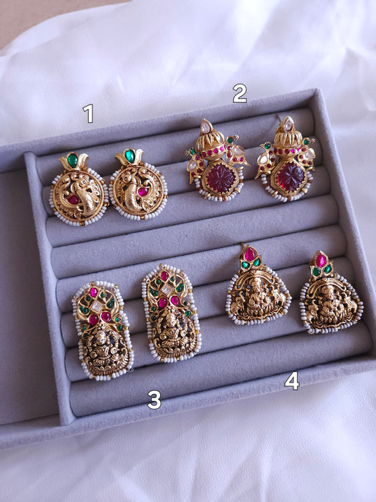 Nakshi goldplated stud earrings