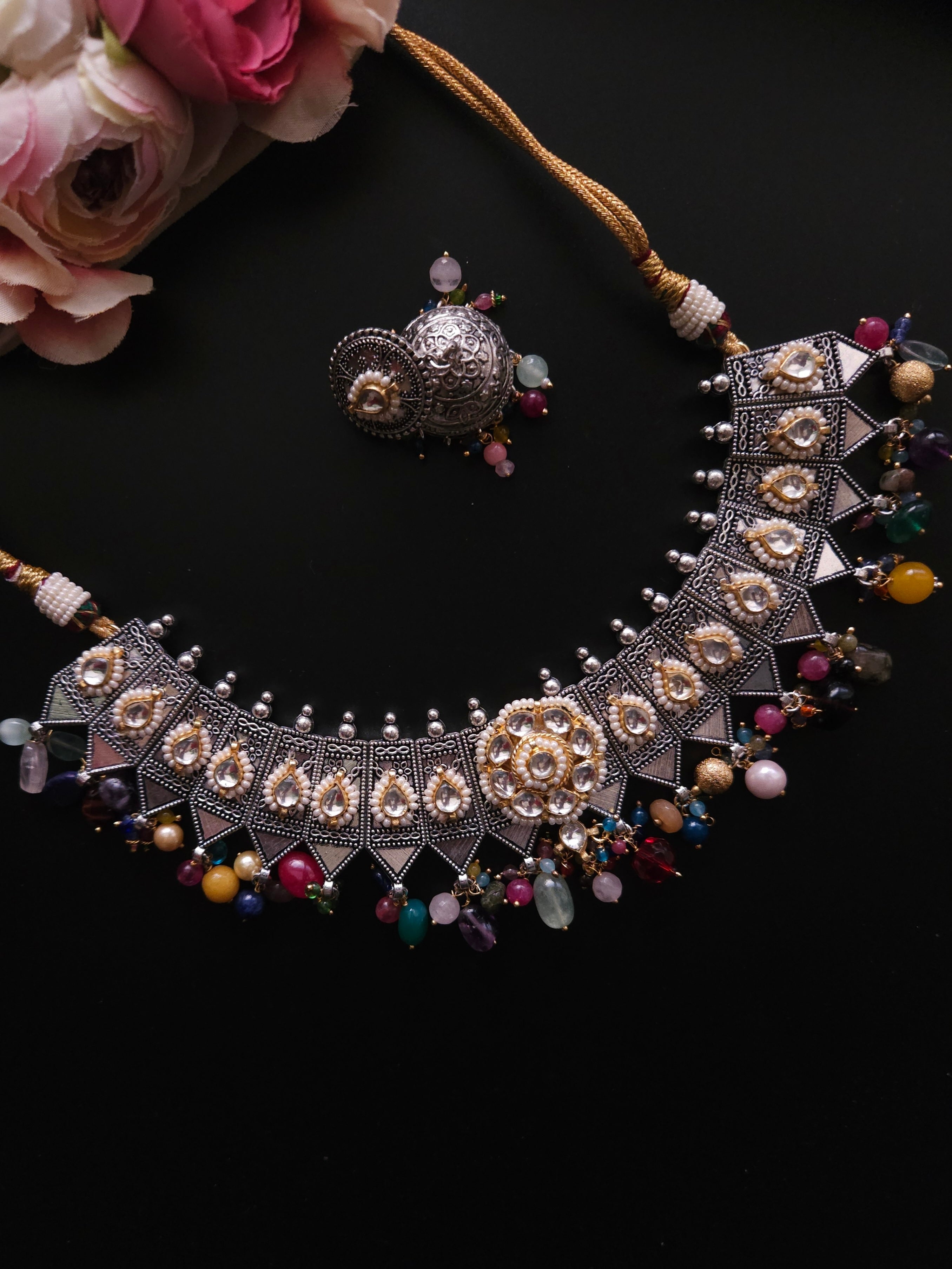 Achyutha fusion necklace set