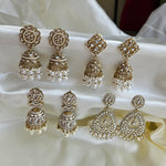 Gold plated jhumka earrings