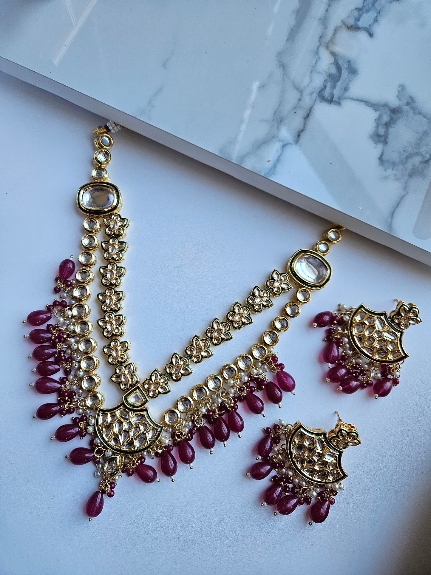 Arva kundan necklace set