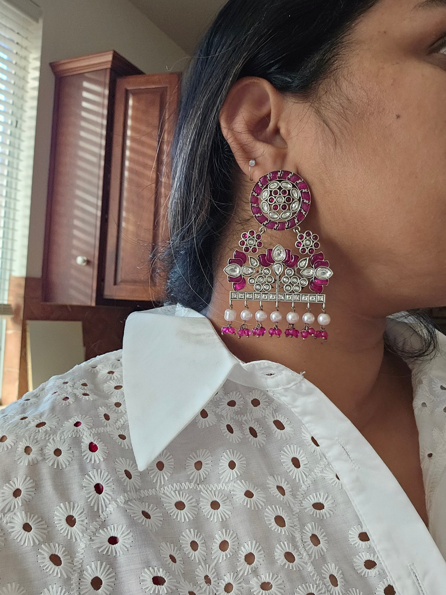 Anugna kemp silver alike earrings