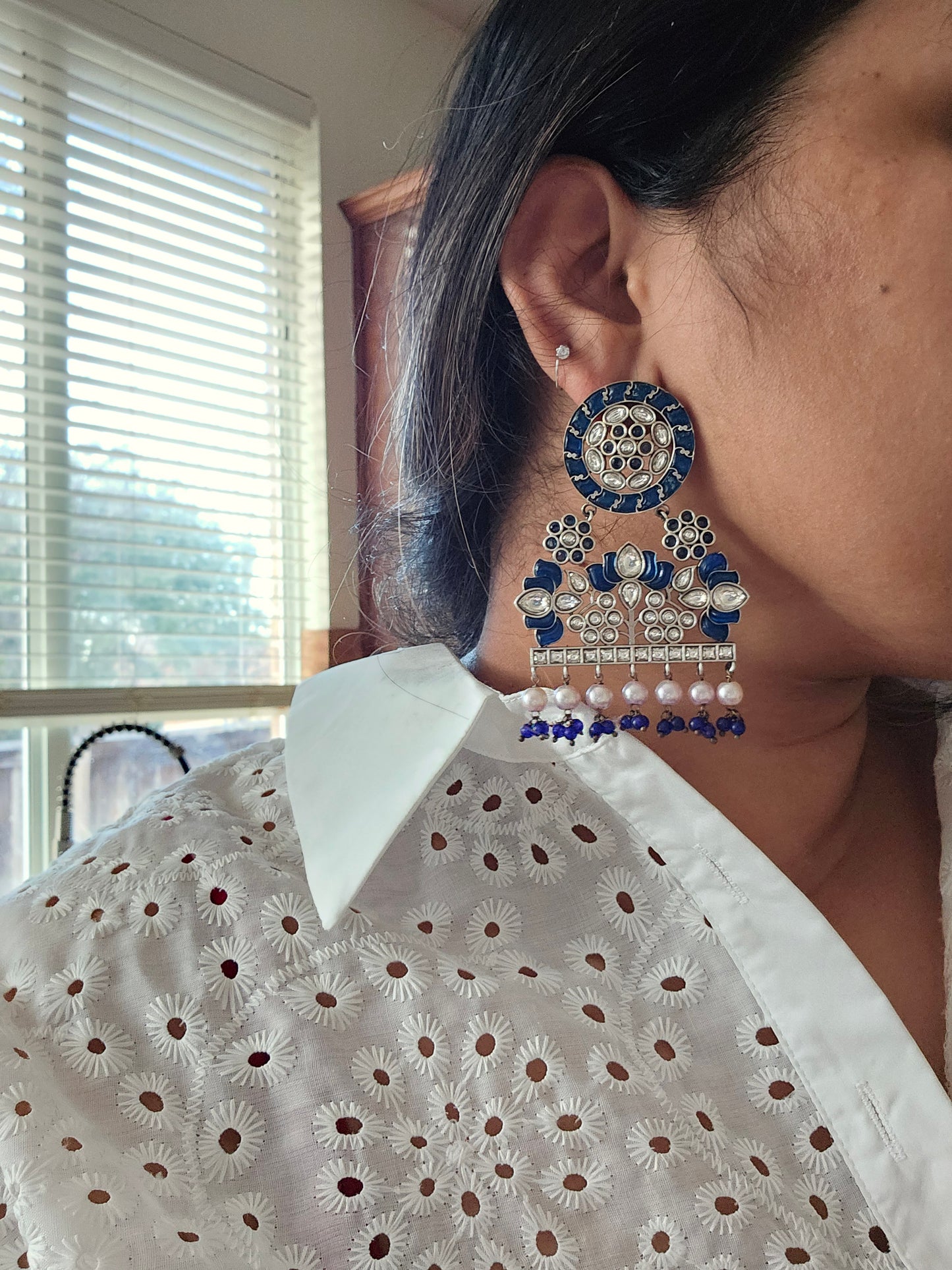 Anugna kemp silver alike earrings