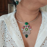 Achyutha fusion choker necklace set