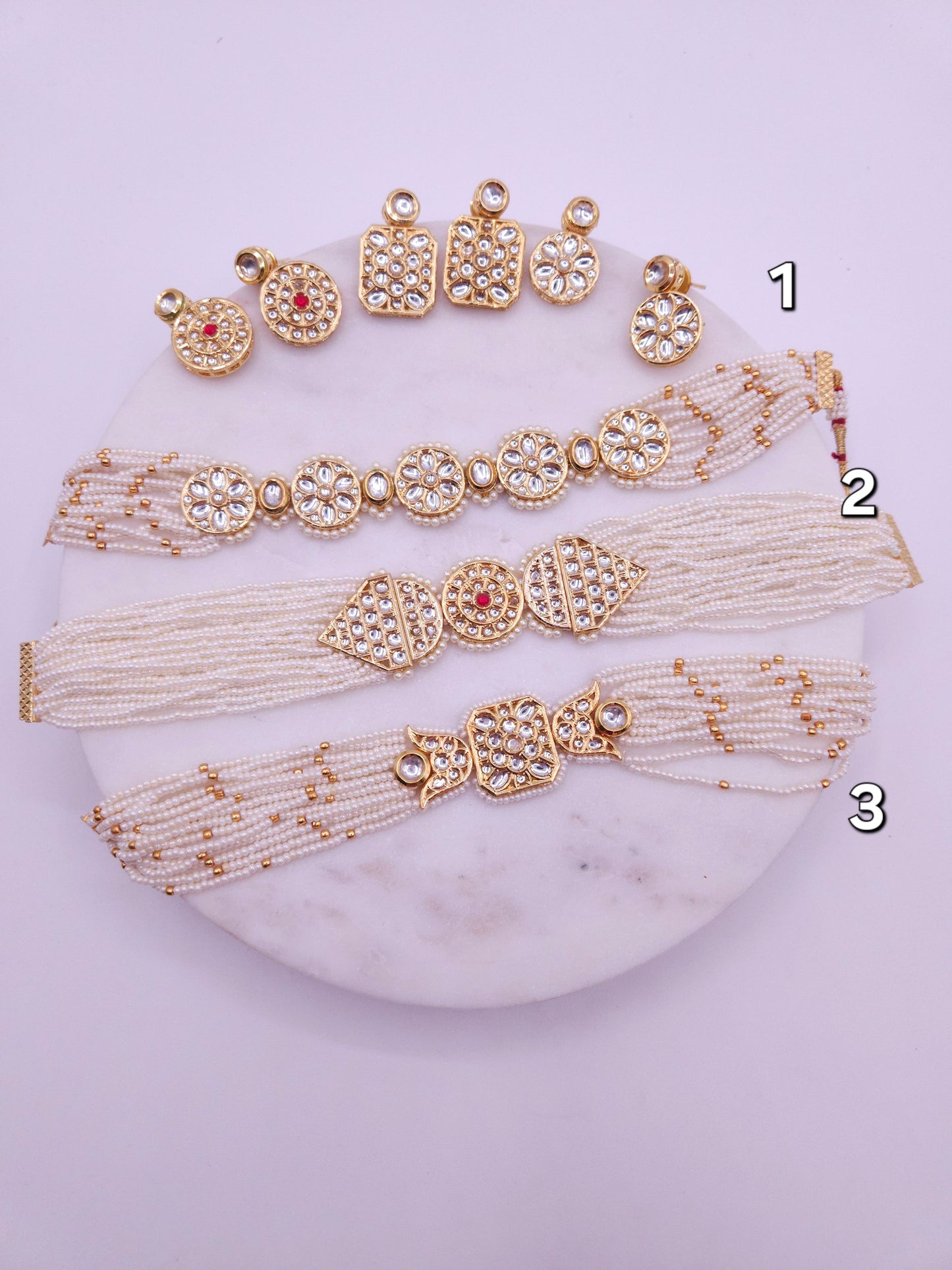 Aanshi kundan choker necklace set