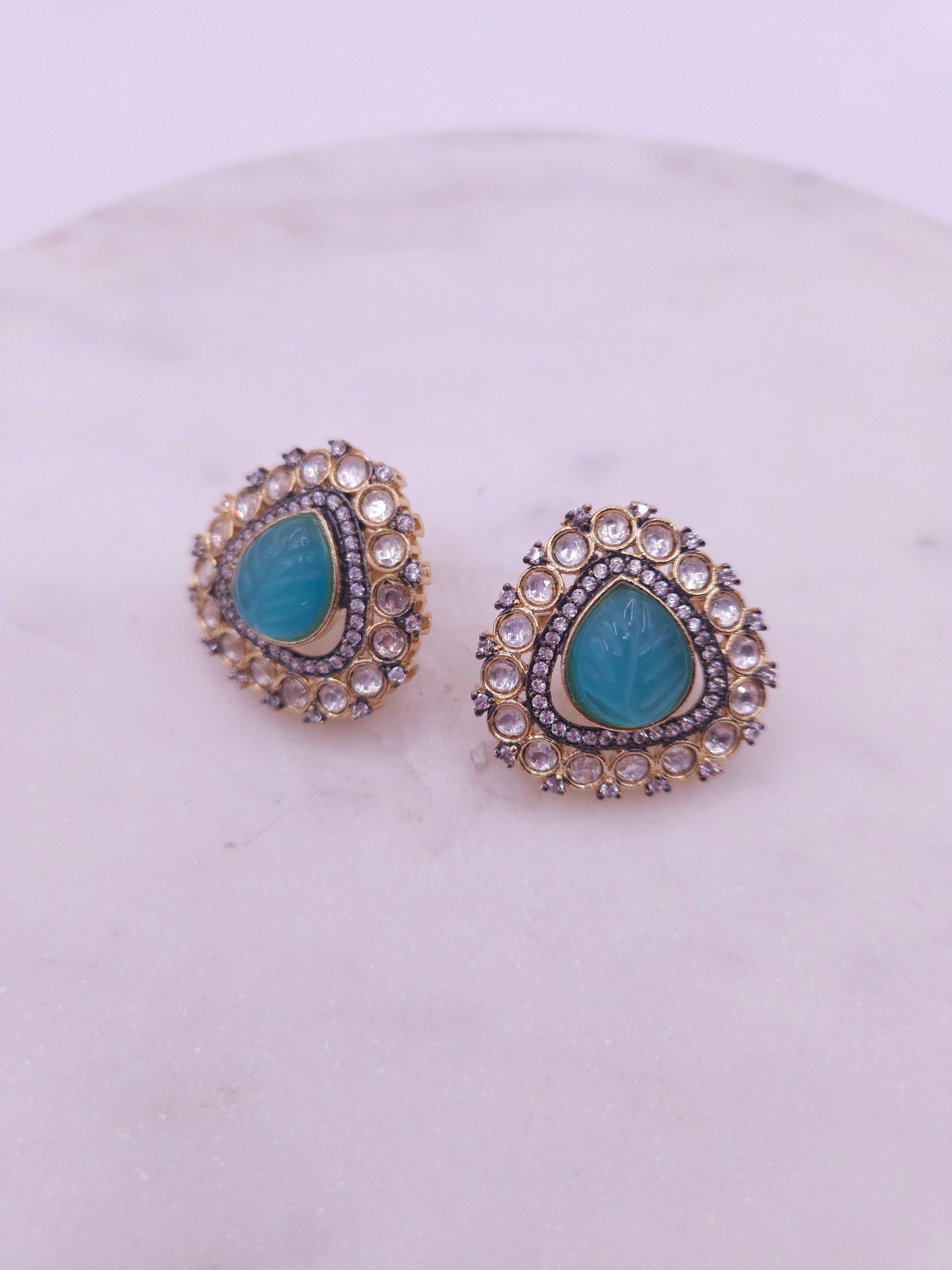 Aksha polki kundan earrings