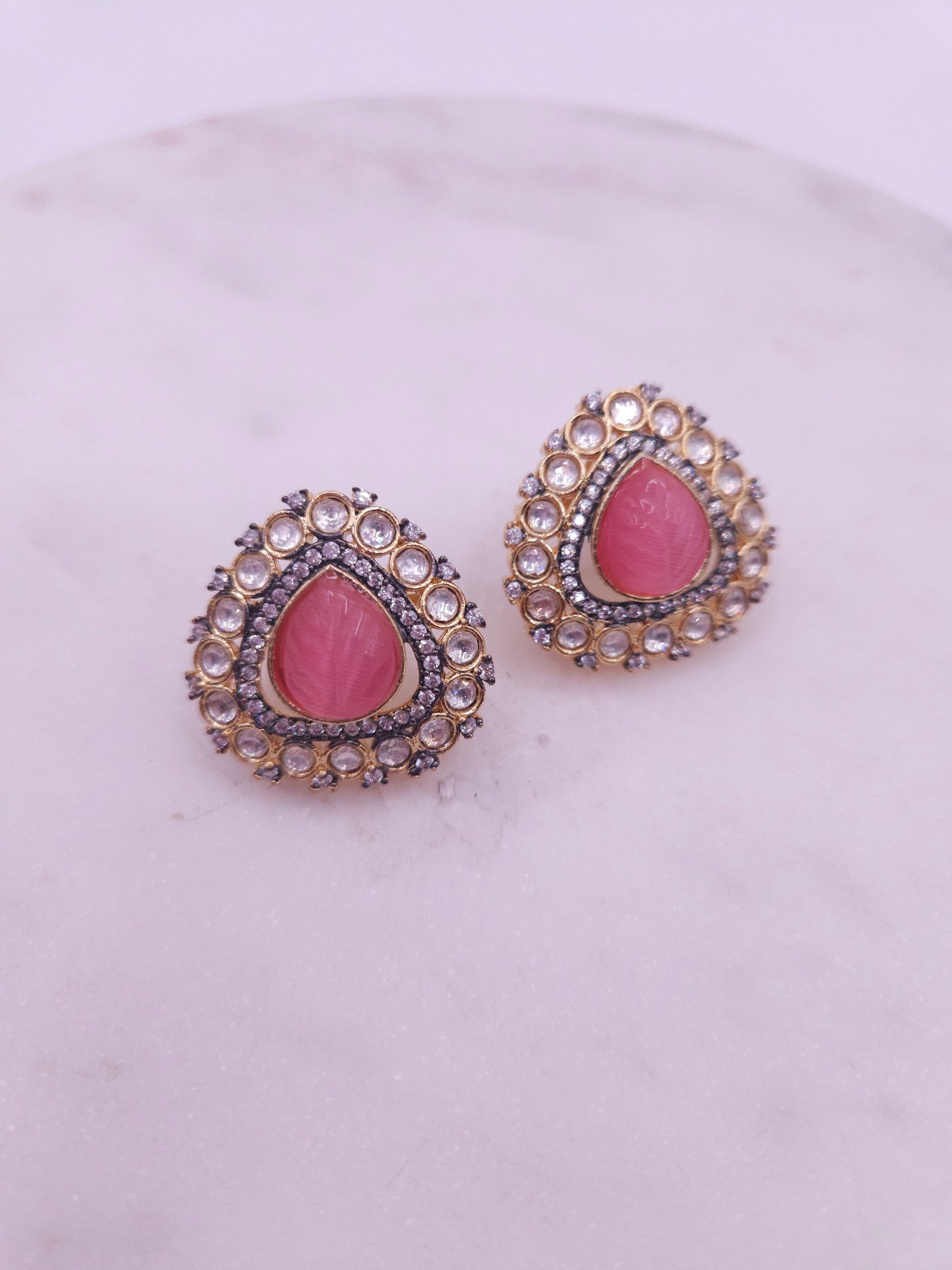 Aksha polki kundan earrings