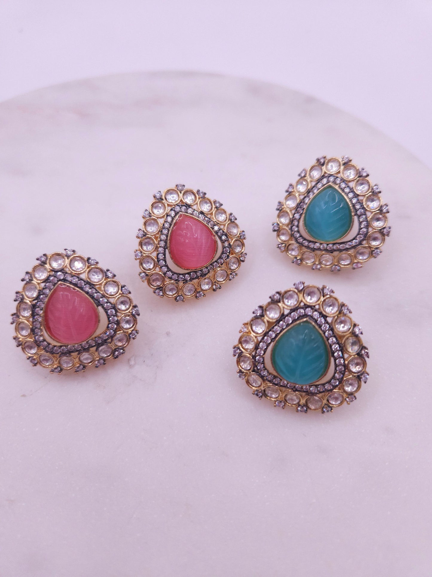 Aksha polki kundan earrings