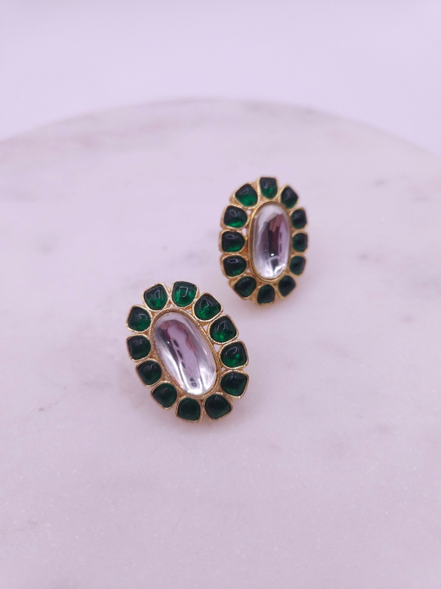 Aksha polki kundan earrings