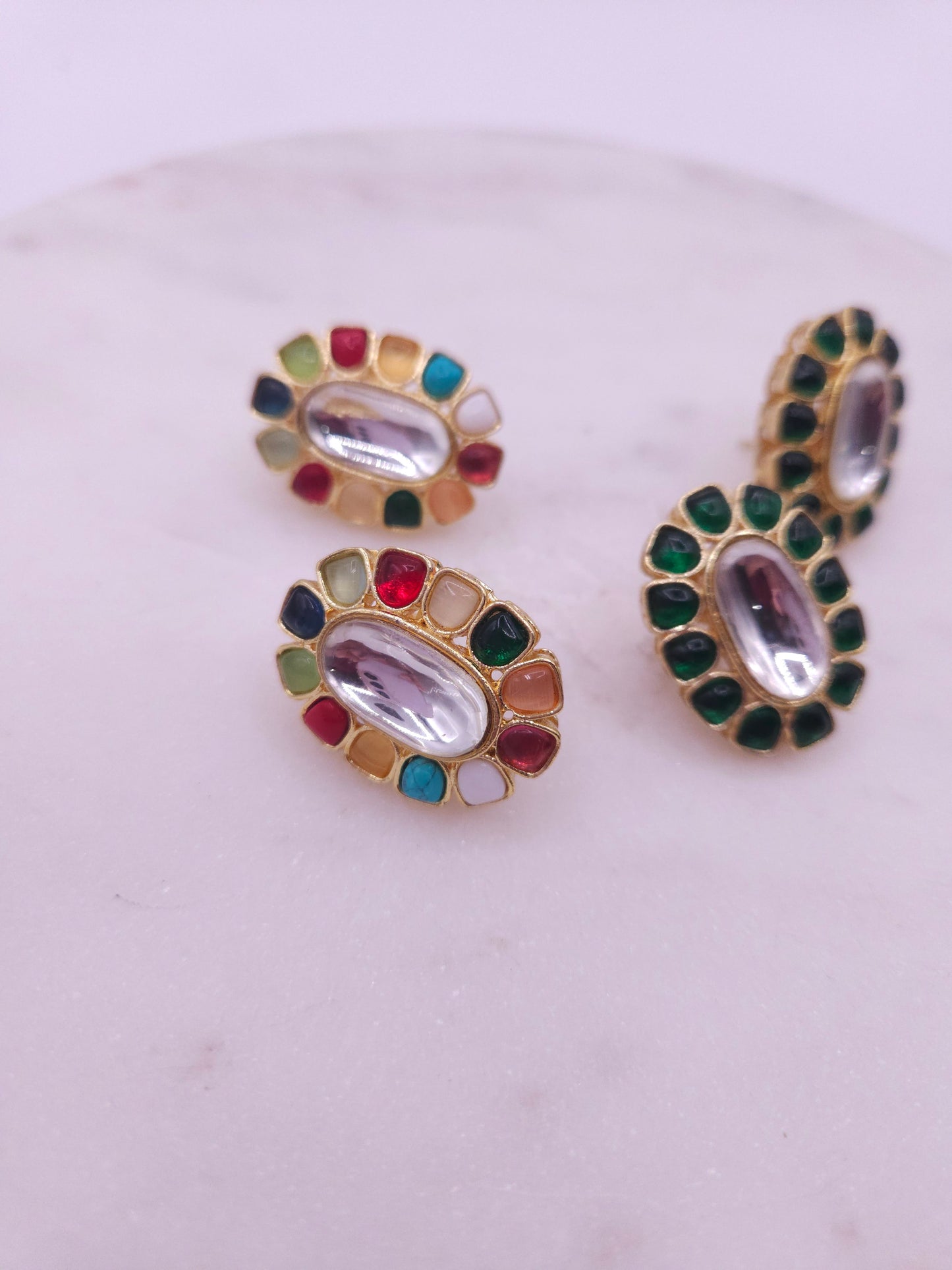 Aksha polki kundan earrings