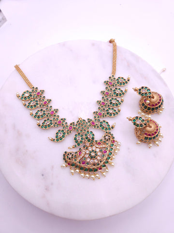 Anandhi goldplated necklace set