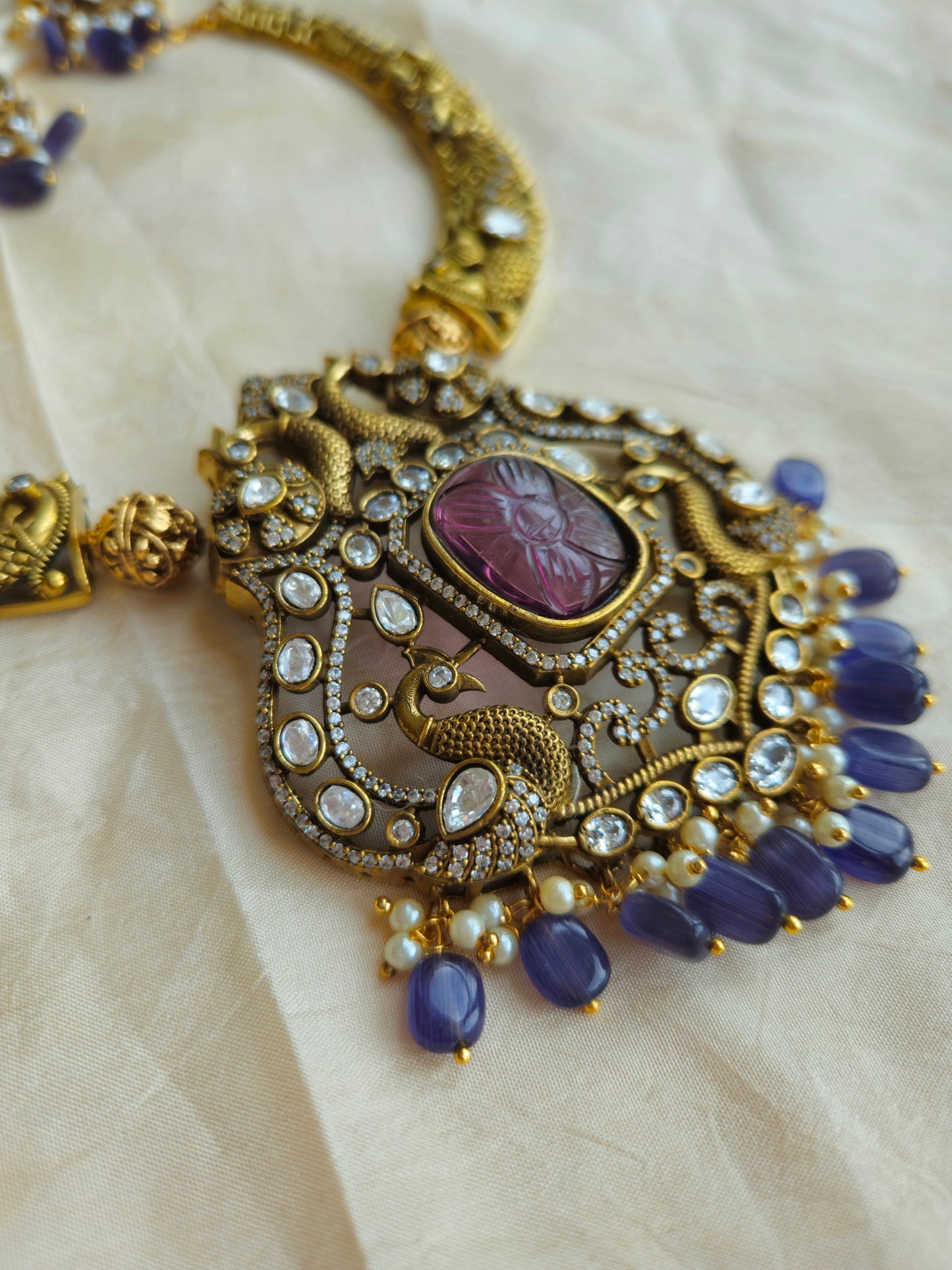 Victorian polki  hasli necklace with earrings