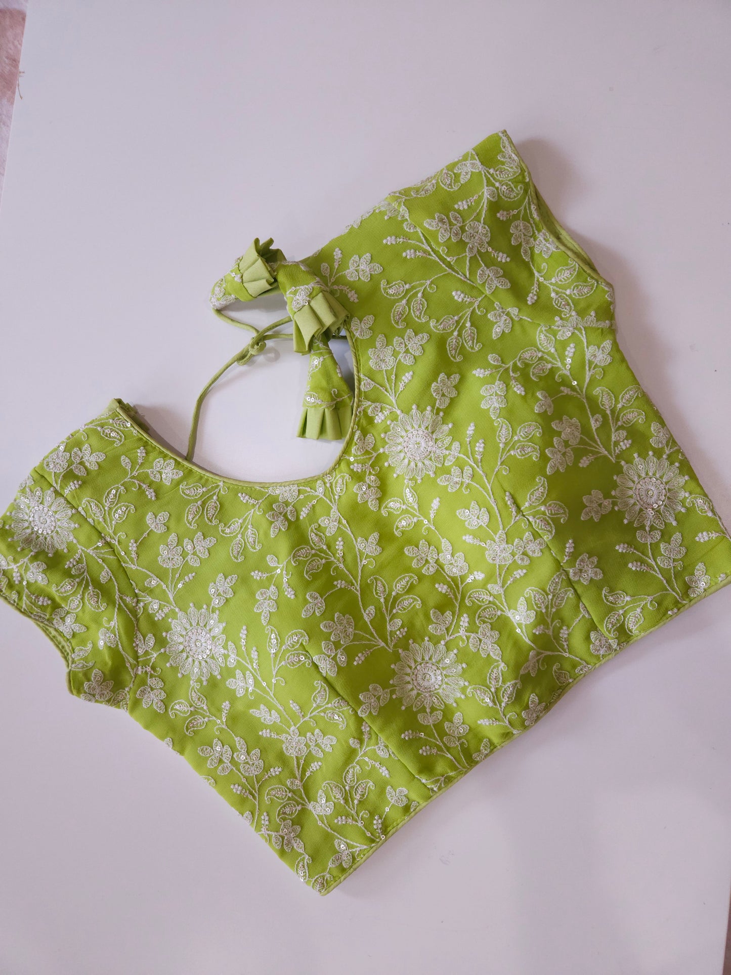 Chikankari blouse crop top blouse
