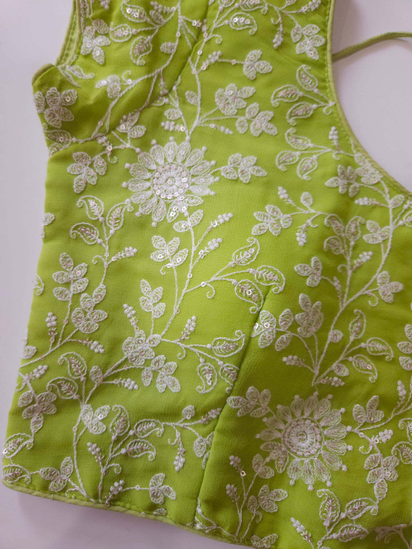 Chikankari blouse crop top blouse