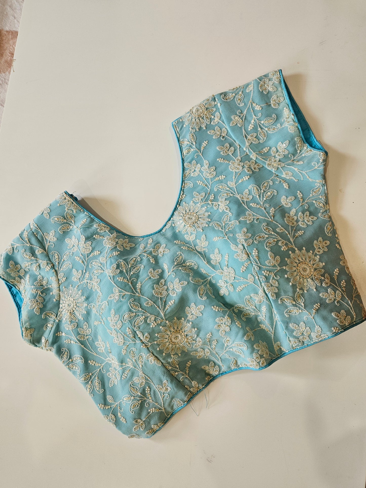 Chikankari blouse crop top blouse