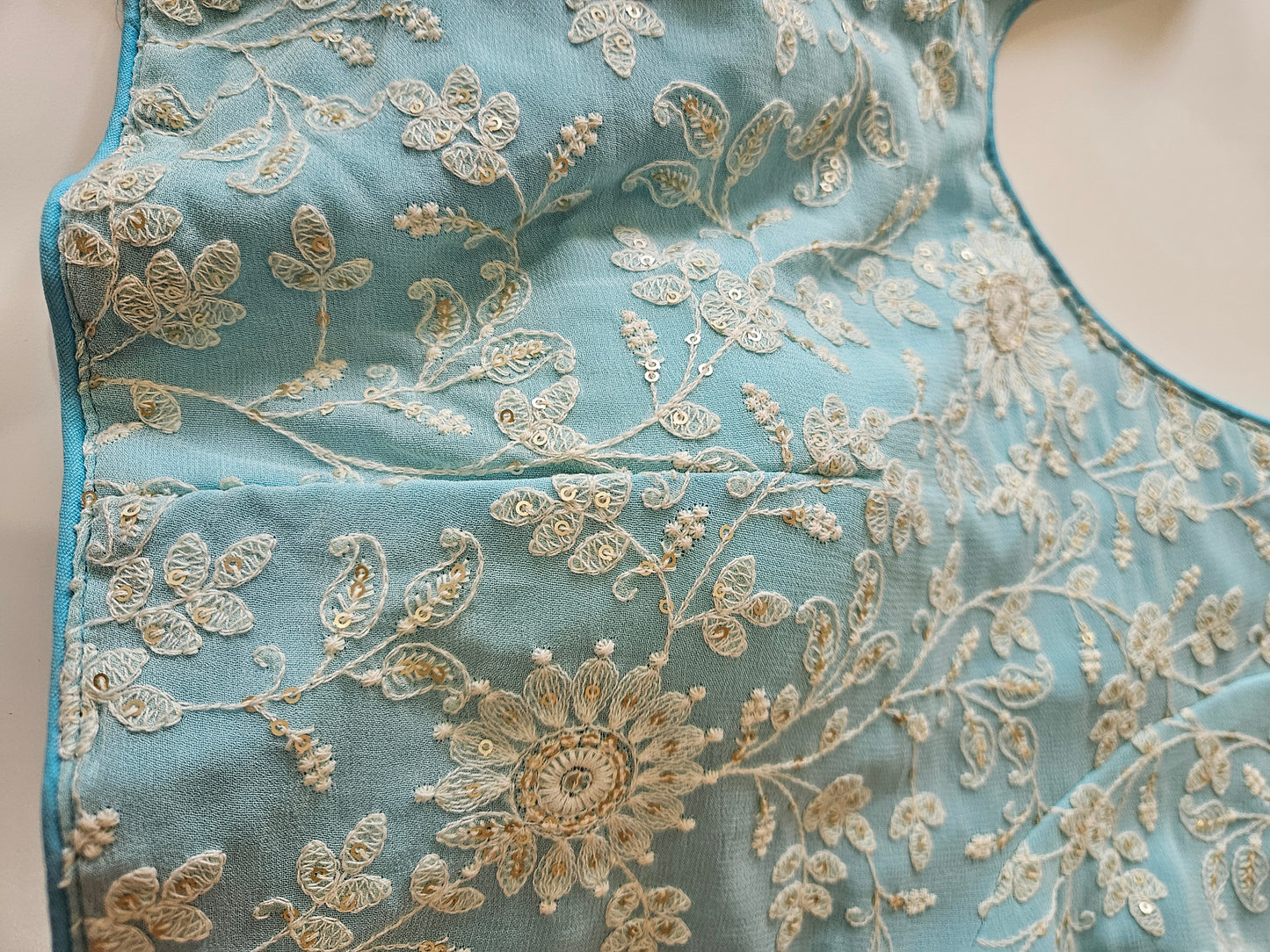 Chikankari blouse crop top blouse