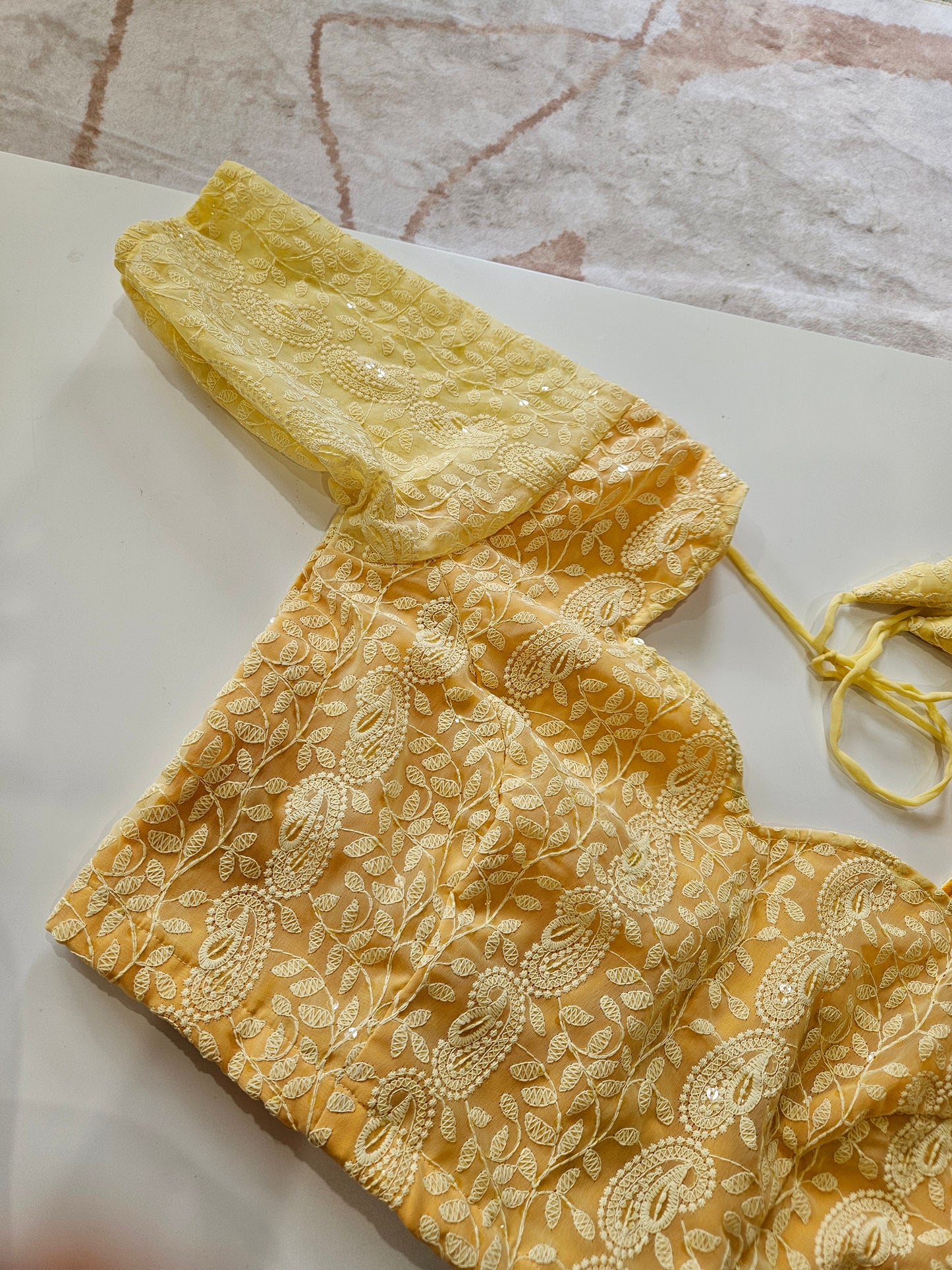 Georgette chikankari blouse