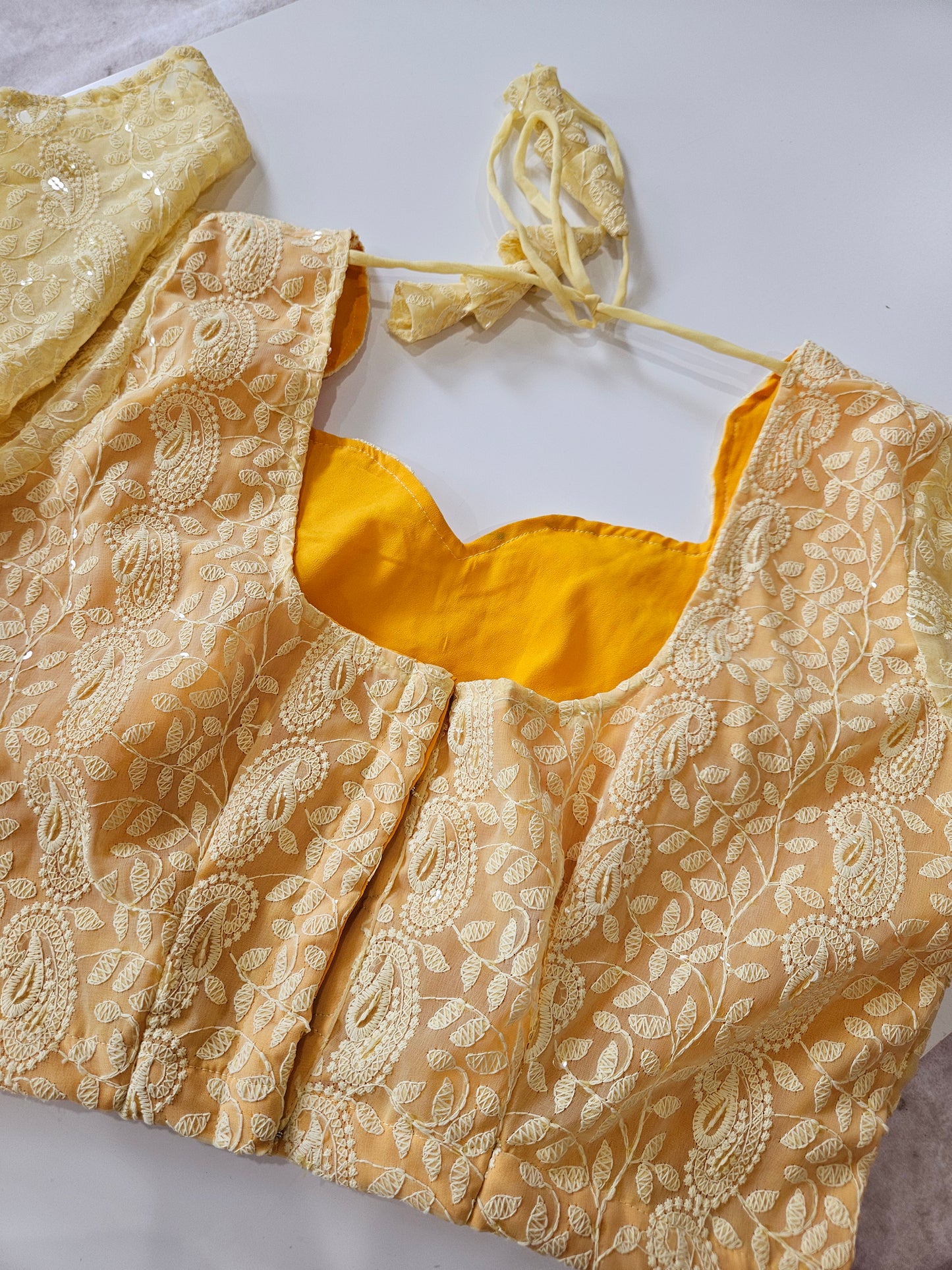 Georgette chikankari blouse