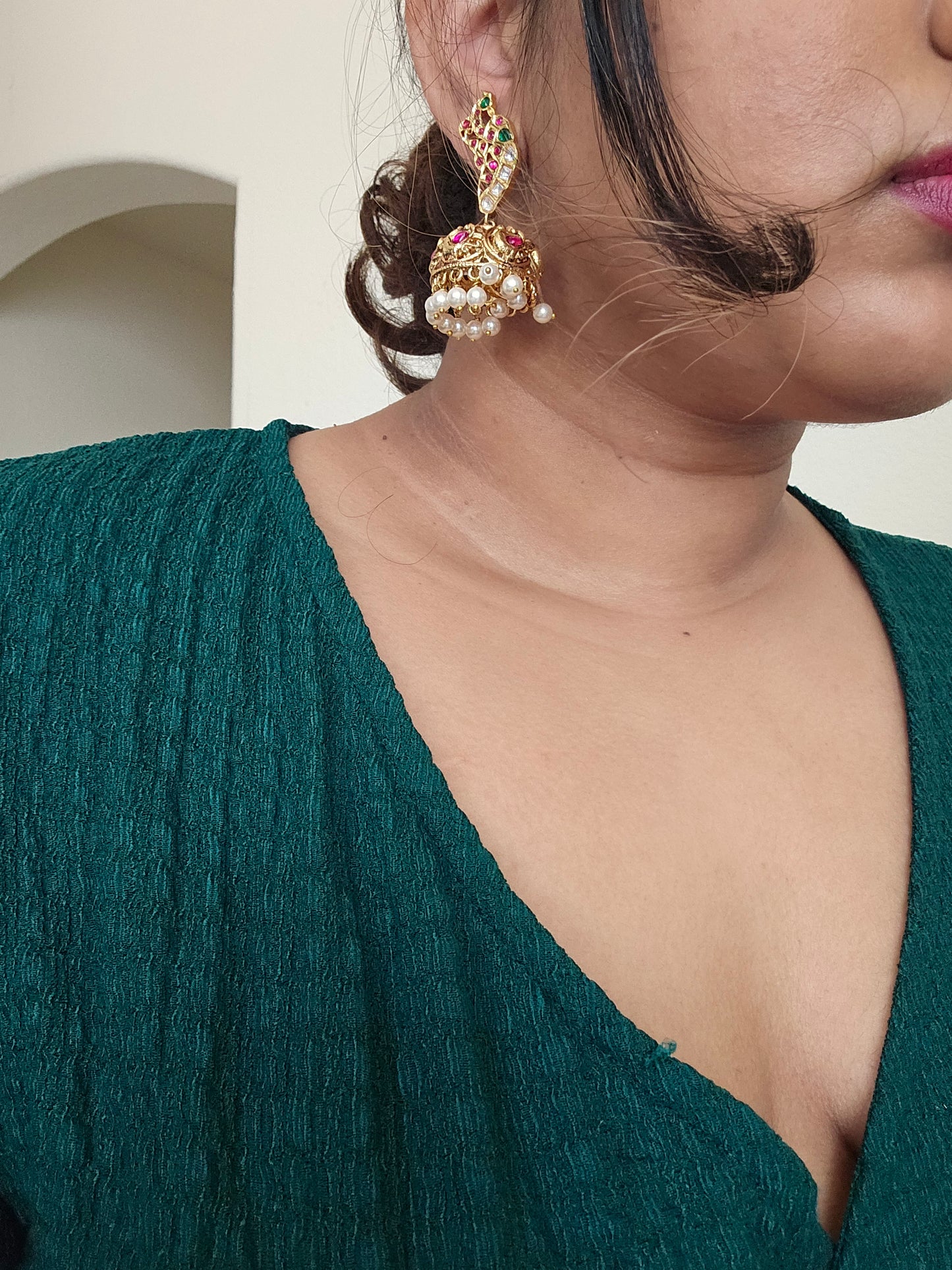 Nakshi goldplated stud earrings