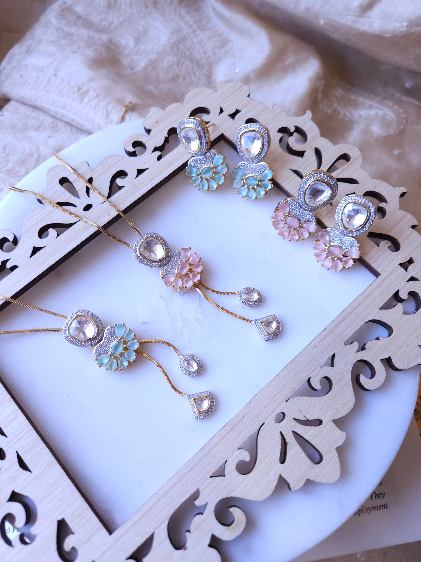 Polki necklace set