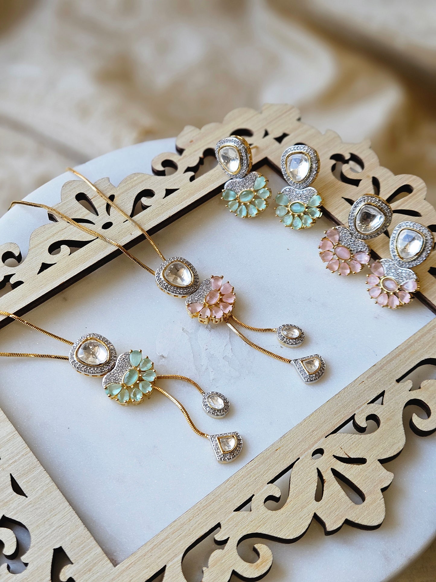 Polki necklace set
