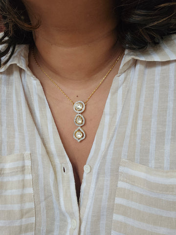 Chandra Polki necklace set