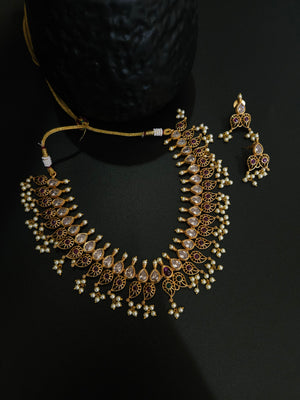 Anandhi goldplated necklace set