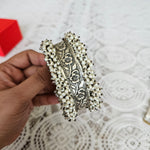 Ankitha silver alike Adjustable Kada Bangle