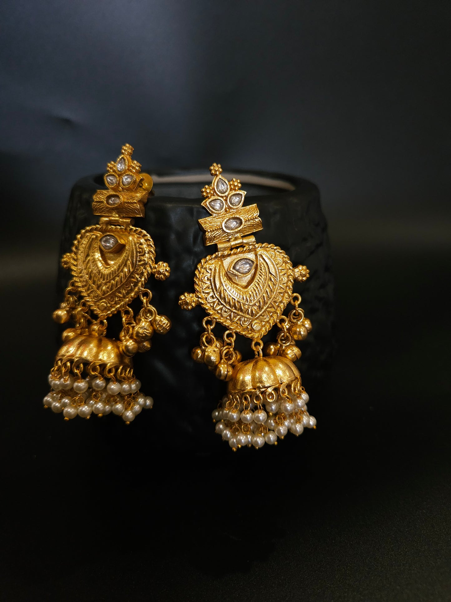 Alicia fusion jhumka earrings