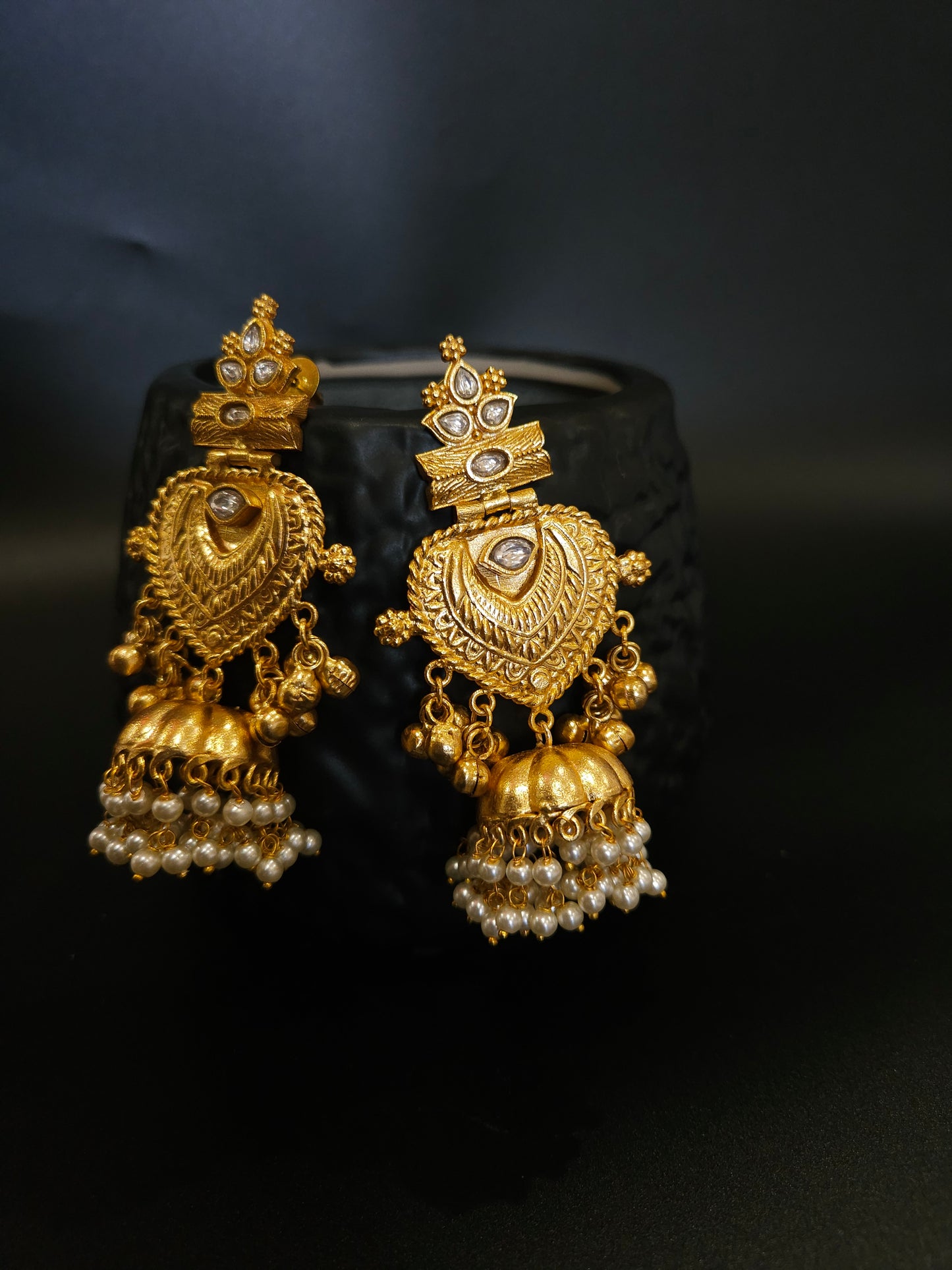 Alicia fusion jhumka earrings