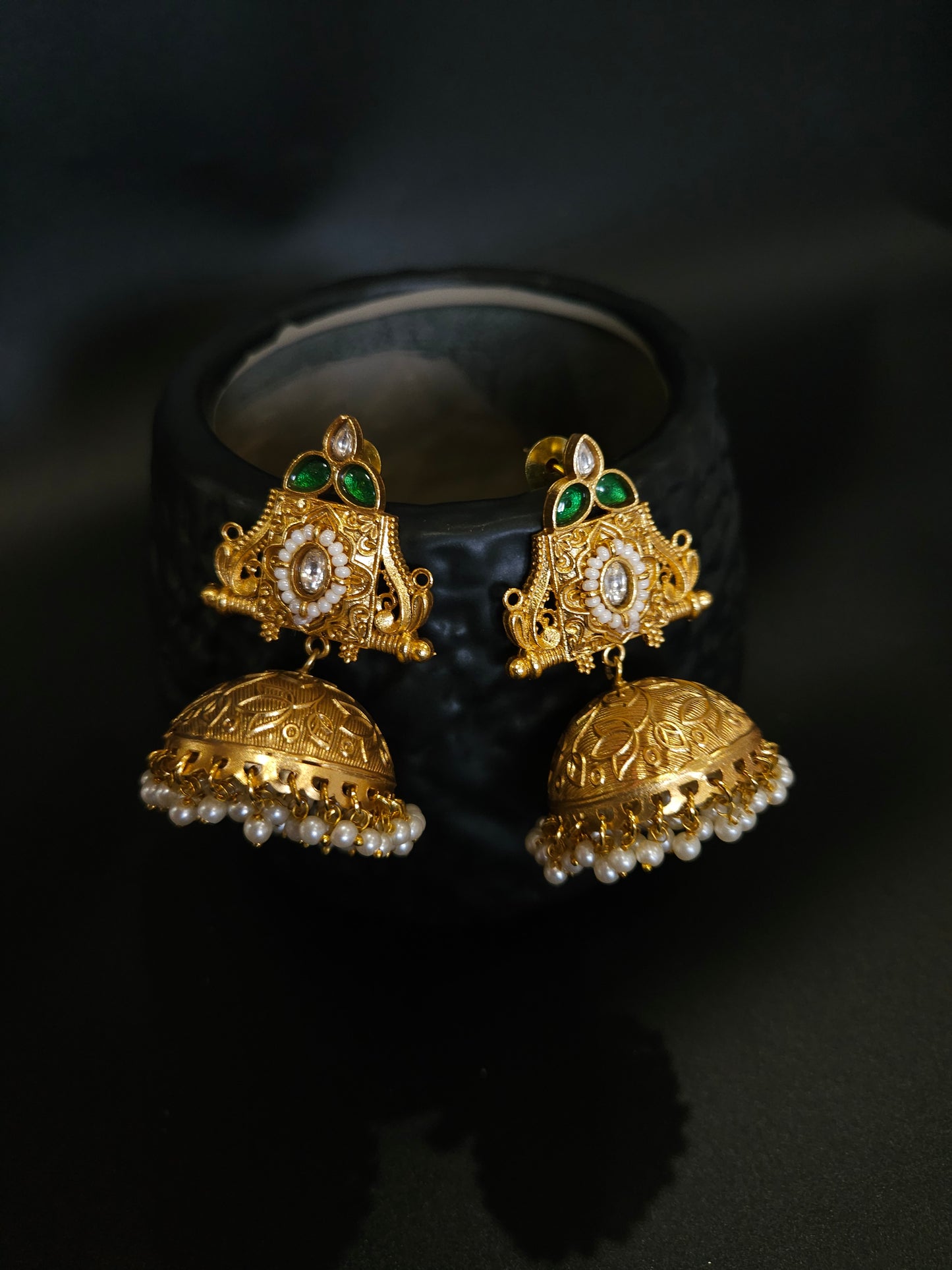 Alicia fusion jhumka earrings