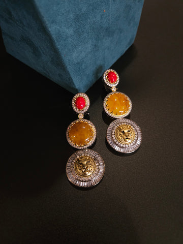 Leo sabyasachi inspired contemporary earrings