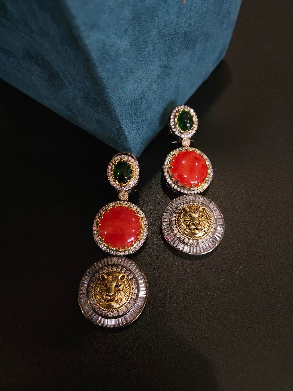 Leo sabyasachi inspired contemporary earrings