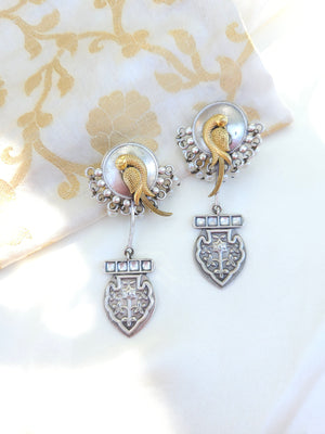 Aditya  silver alike earrings
