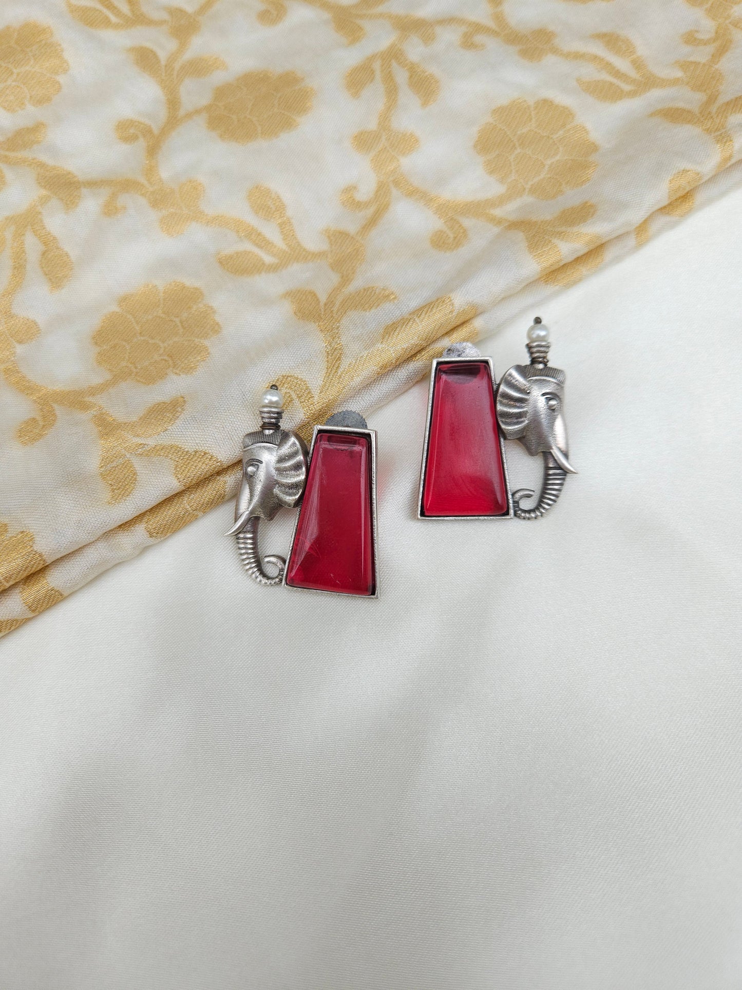 Aditya  silver alike earrings