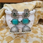 Aditya  silver alike jhumka earrings