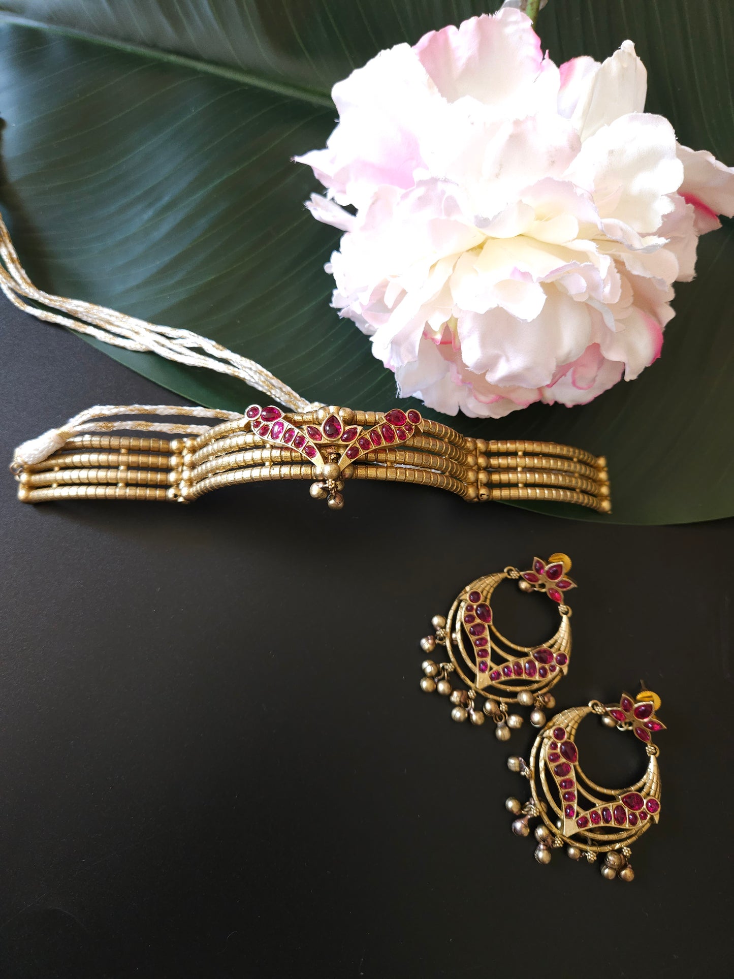 Rajvadi polish hasli necklace set