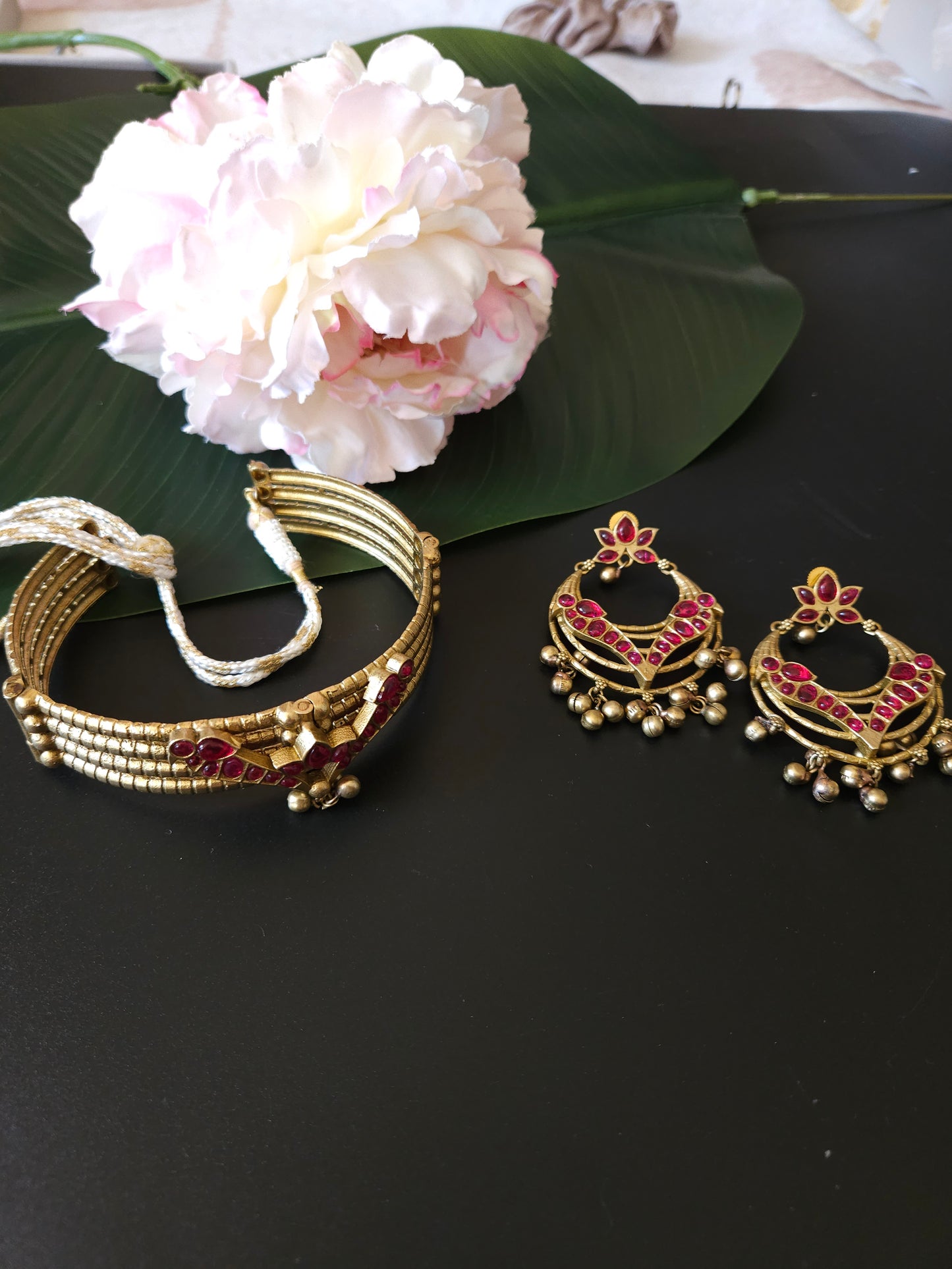 Rajvadi polish hasli necklace set