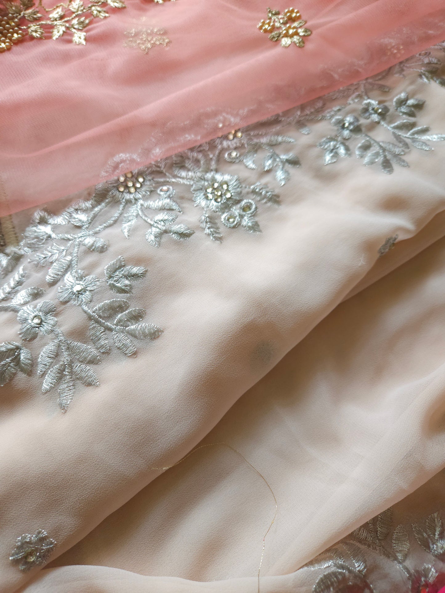 Georgette cutwork dupatta