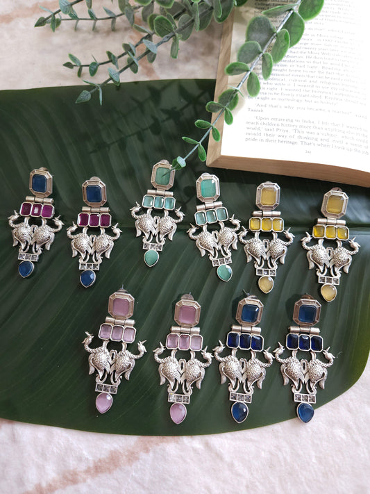 Aanthika Silver Alike earrings