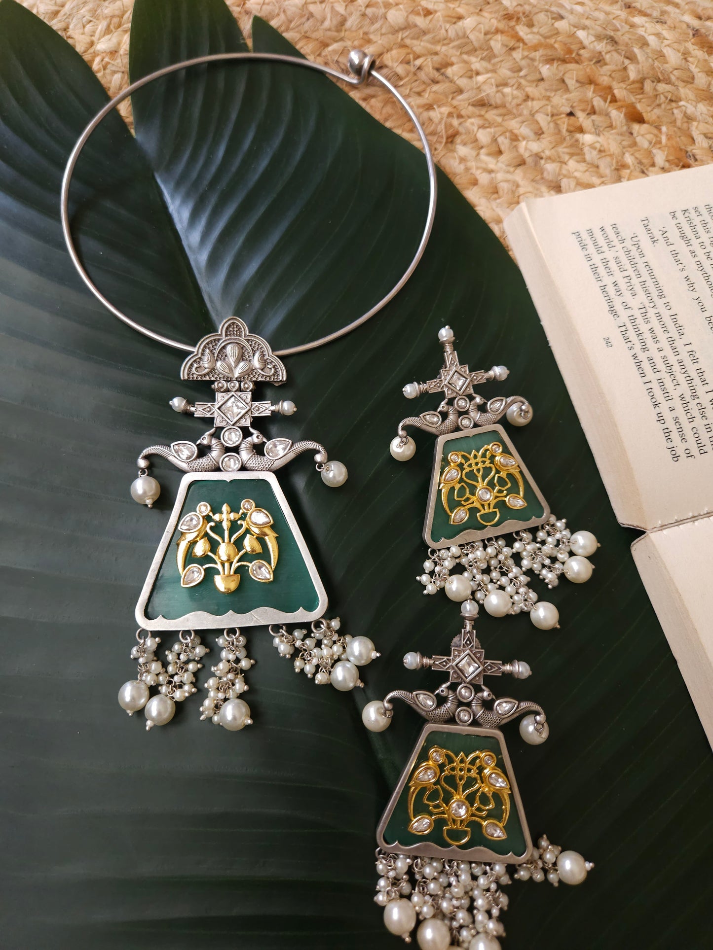Alicia fusion dualtone hasli necklace set