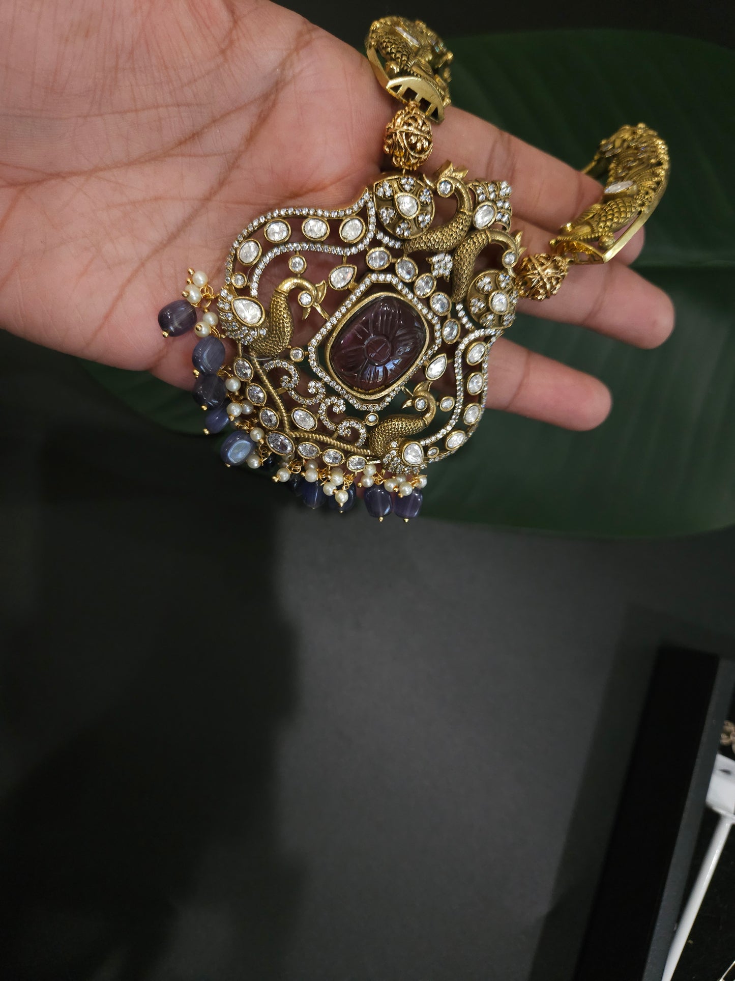 Victorian polki  hasli necklace with earrings