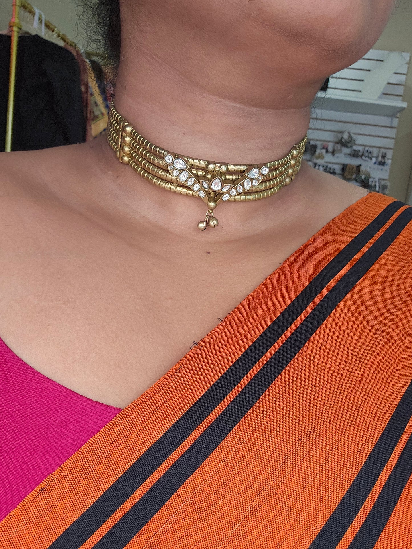 Rajvadi polish hasli necklace set